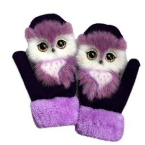 owl Knitted Gloves new in bag.